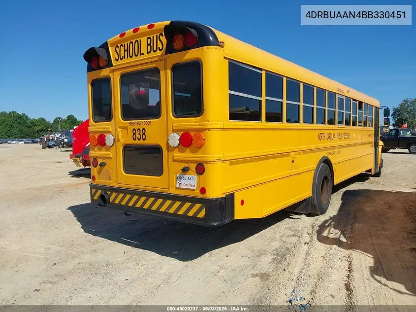 2011 Ic Corporation 3000 Ce VIN: 4DRBUAAN4BB330451 Lot: 45020237