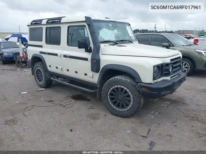 2024 Ineos Grenadier Fieldmaster Edition/Trialmaster Edition VIN: SC6GM1CA6RF017961 Lot: 44772188