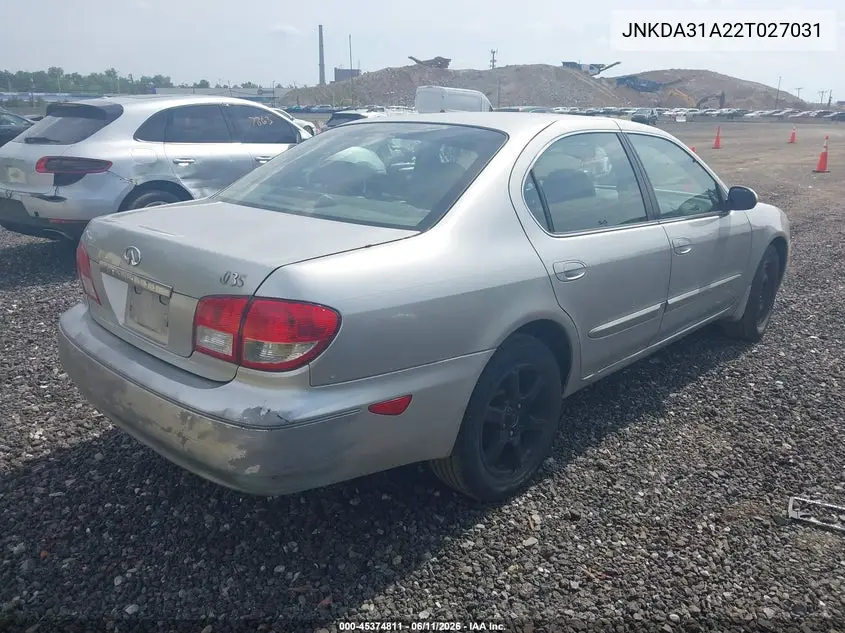 2002 Infiniti I35 Luxury VIN: JNKDA31A22T027031 Lot: 45374811