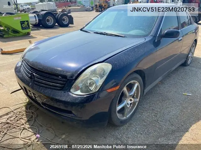 2003 Infiniti G35 Premium VIN: JNKCV51E23M020753 Lot: 20269198