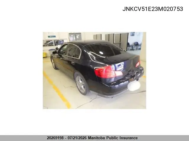 2003 Infiniti G35 Premium VIN: JNKCV51E23M020753 Lot: 20269198