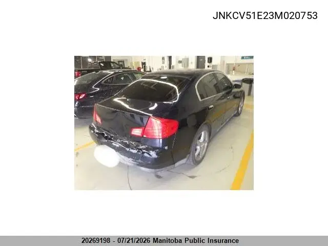 2003 Infiniti G35 Premium VIN: JNKCV51E23M020753 Lot: 20269198