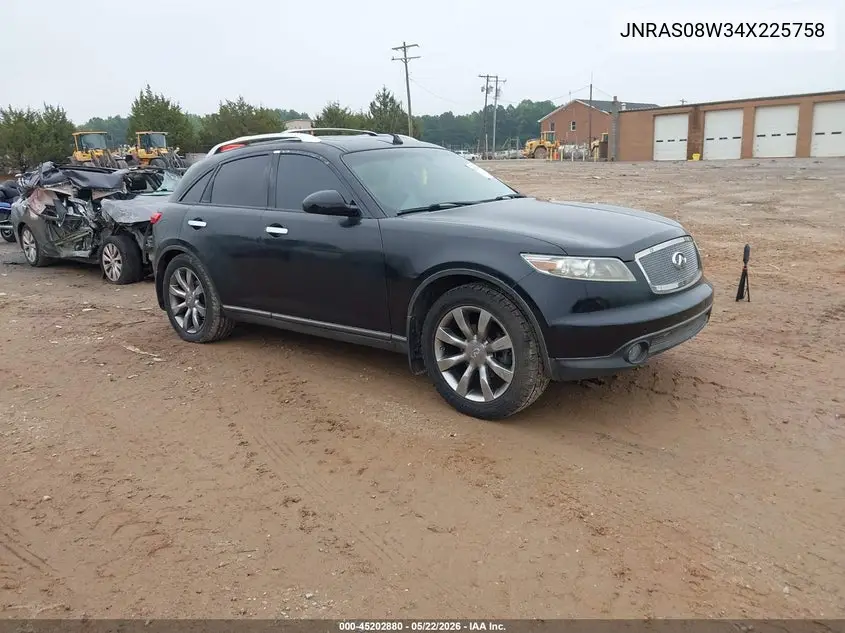 2004 Infiniti Fx35 VIN: JNRAS08W34X225758 Lot: 45202880
