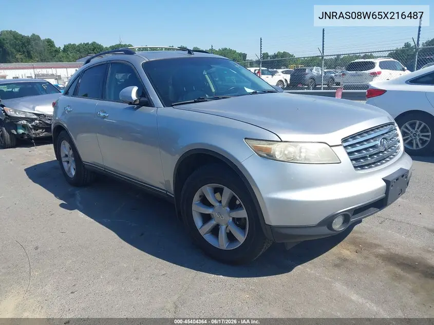 2005 Infiniti Fx35 VIN: JNRAS08W65X216487 Lot: 45404364