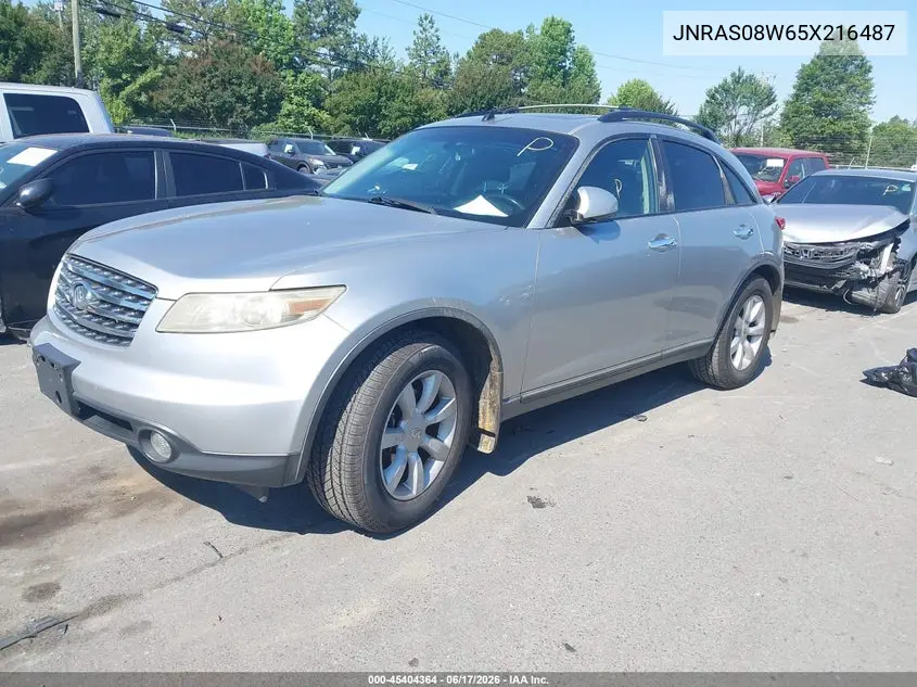 2005 Infiniti Fx35 VIN: JNRAS08W65X216487 Lot: 45404364