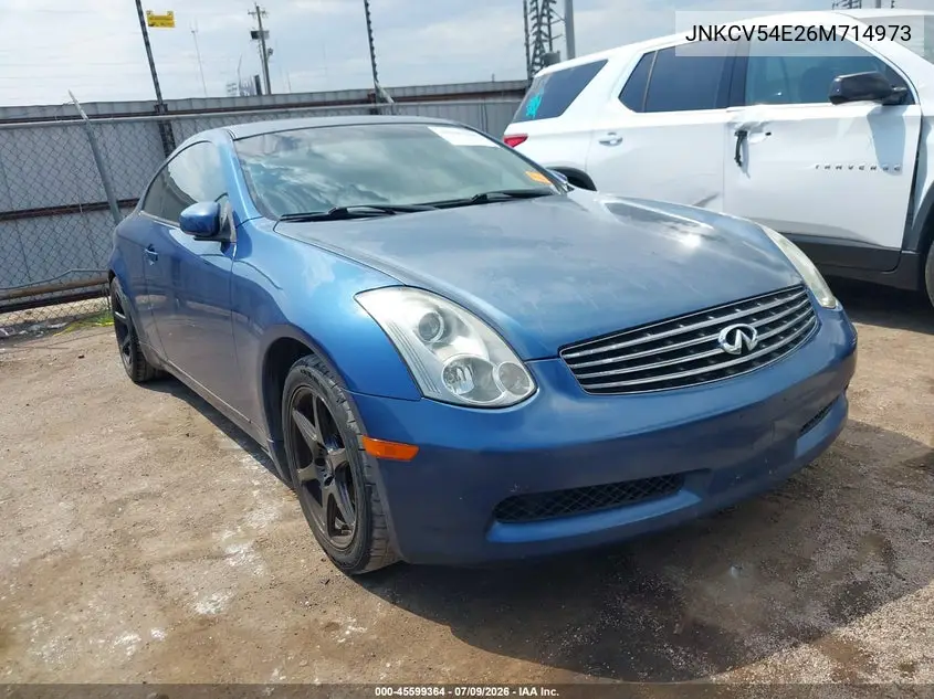 2006 Infiniti G35 VIN: JNKCV54E26M714973 Lot: 45599364