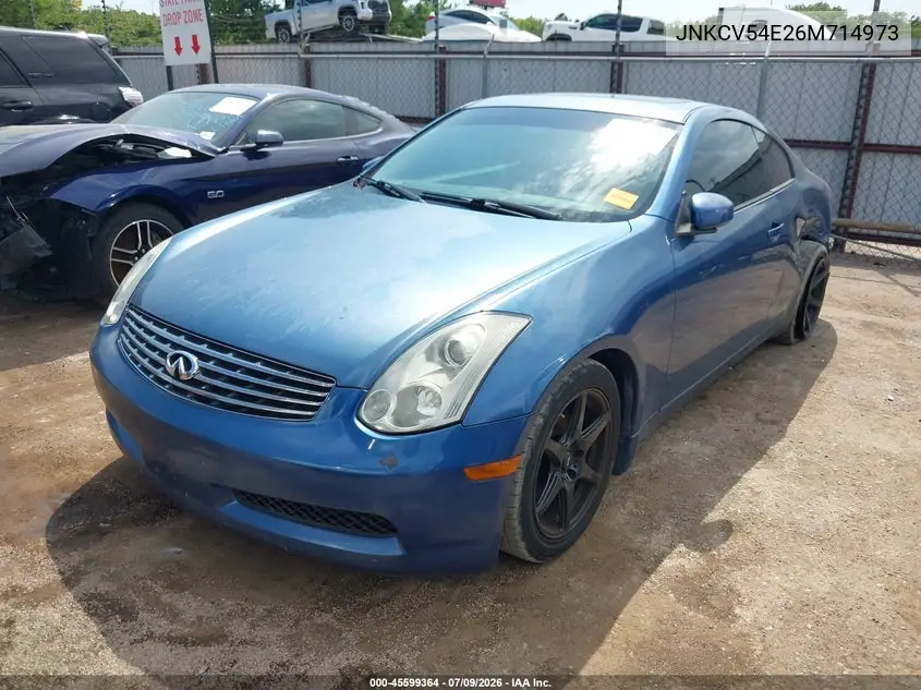 2006 Infiniti G35 VIN: JNKCV54E26M714973 Lot: 45599364
