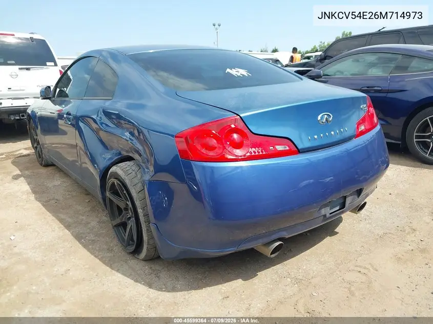 2006 Infiniti G35 VIN: JNKCV54E26M714973 Lot: 45599364