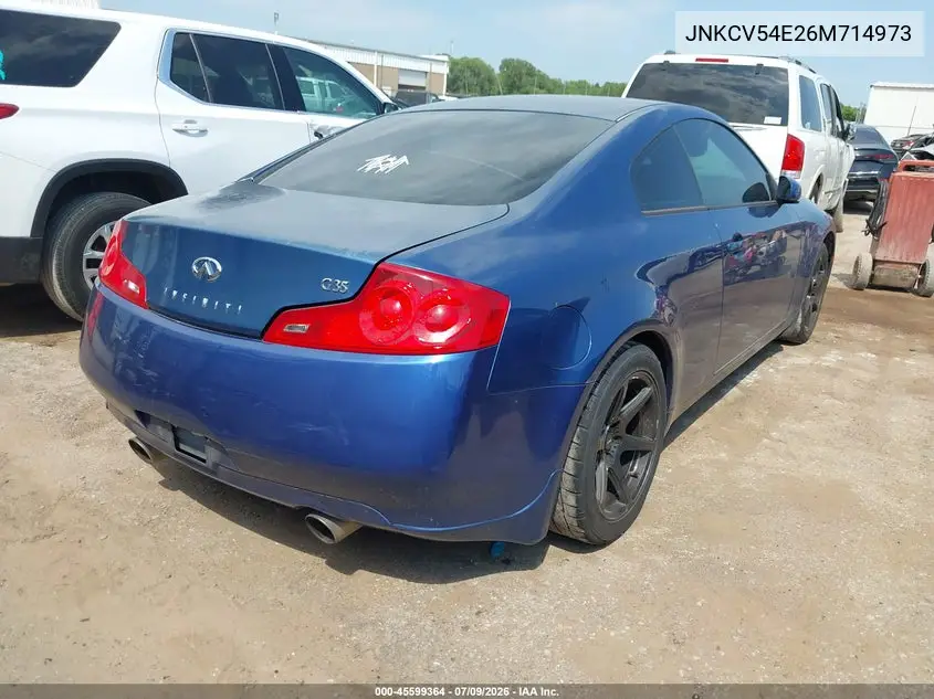 2006 Infiniti G35 VIN: JNKCV54E26M714973 Lot: 45599364