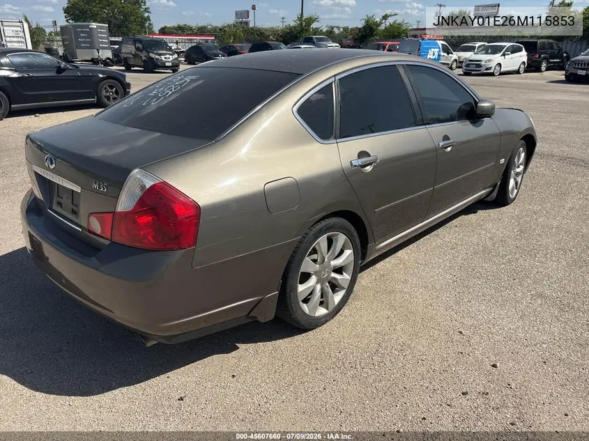 2006 Infiniti M35 VIN: JNKAY01E26M115853 Lot: 45607660