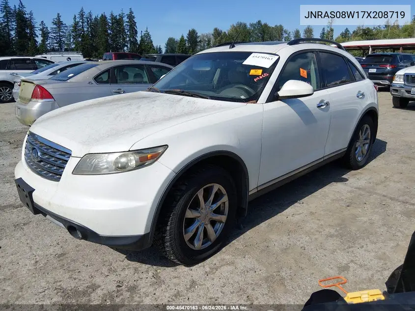 2007 Infiniti Fx35 VIN: JNRAS08W17X208719 Lot: 45470163
