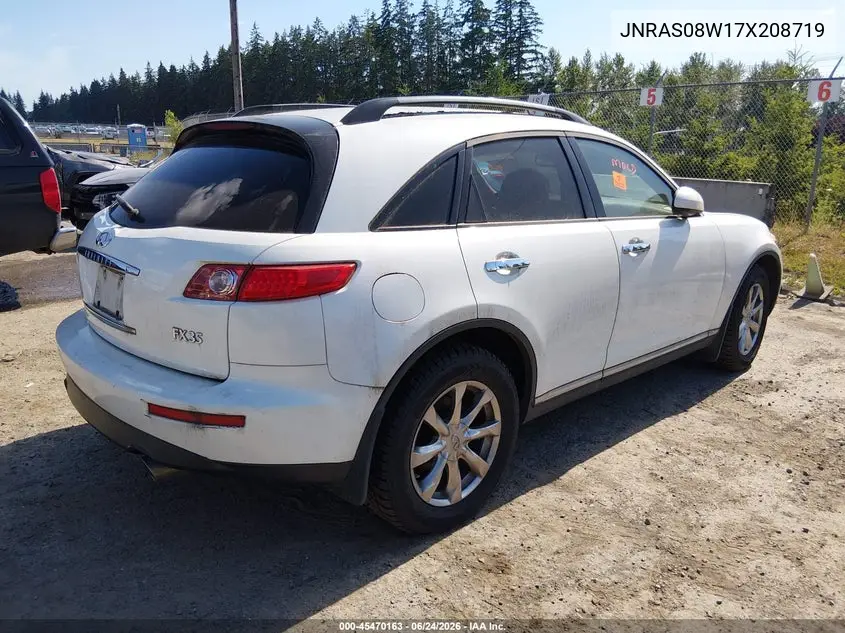 2007 Infiniti Fx35 VIN: JNRAS08W17X208719 Lot: 45470163