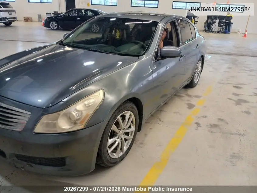 2008 Infiniti G35X Luxury VIN: JNKBV61F48M279584 Lot: 20267299
