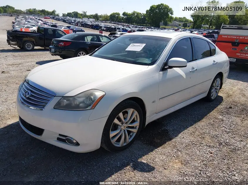 2008 Infiniti M35 VIN: JNKAY01E78M605109 Lot: 44916064