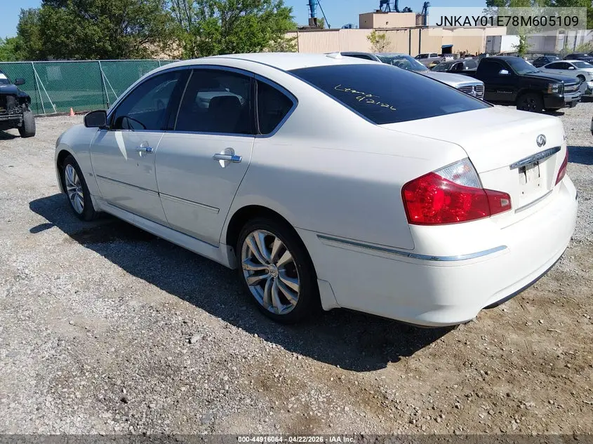 2008 Infiniti M35 VIN: JNKAY01E78M605109 Lot: 44916064