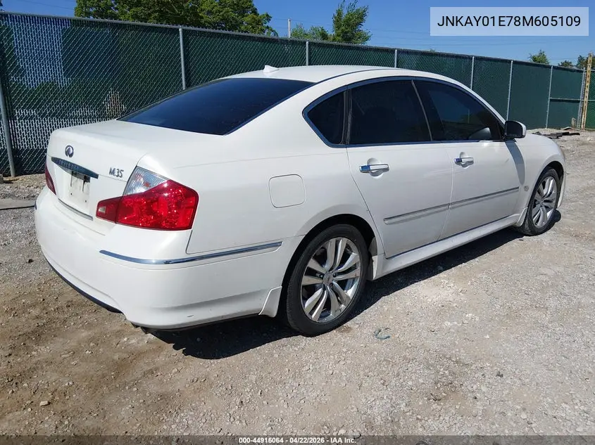 2008 Infiniti M35 VIN: JNKAY01E78M605109 Lot: 44916064