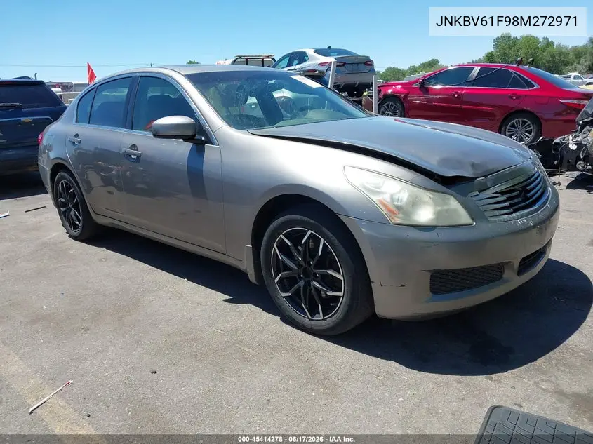 2008 Infiniti G35X VIN: JNKBV61F98M272971 Lot: 45414278