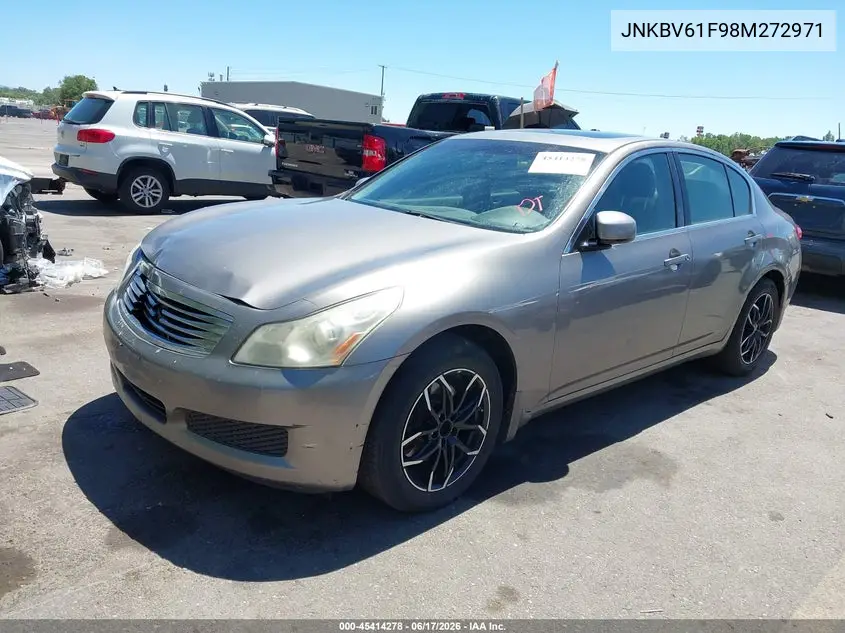 2008 Infiniti G35X VIN: JNKBV61F98M272971 Lot: 45414278