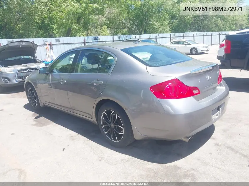 2008 Infiniti G35X VIN: JNKBV61F98M272971 Lot: 45414278