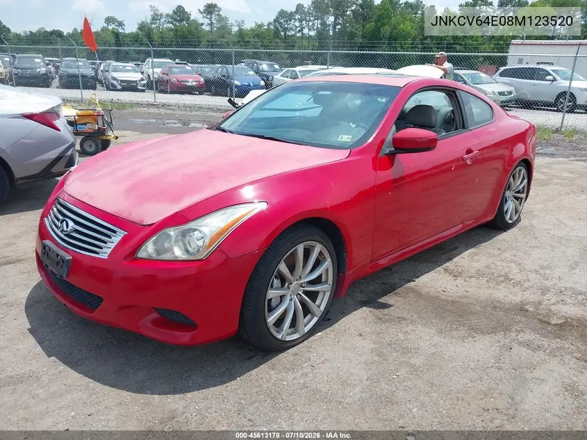 2008 Infiniti G37 Journey VIN: JNKCV64E08M123520 Lot: 45613178