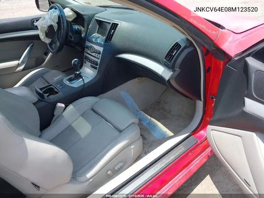 2008 Infiniti G37 Journey VIN: JNKCV64E08M123520 Lot: 45613178
