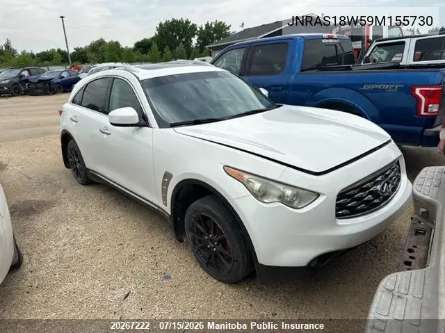 2009 Infiniti Fx35 VIN: JNRAS18W59M155730 Lot: 20267222