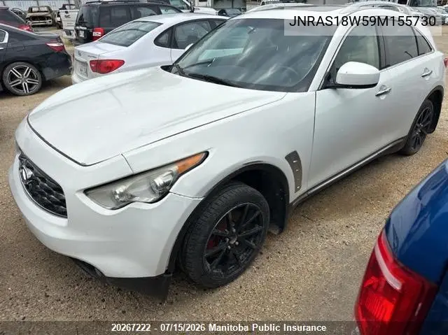 2009 Infiniti Fx35 VIN: JNRAS18W59M155730 Lot: 20267222
