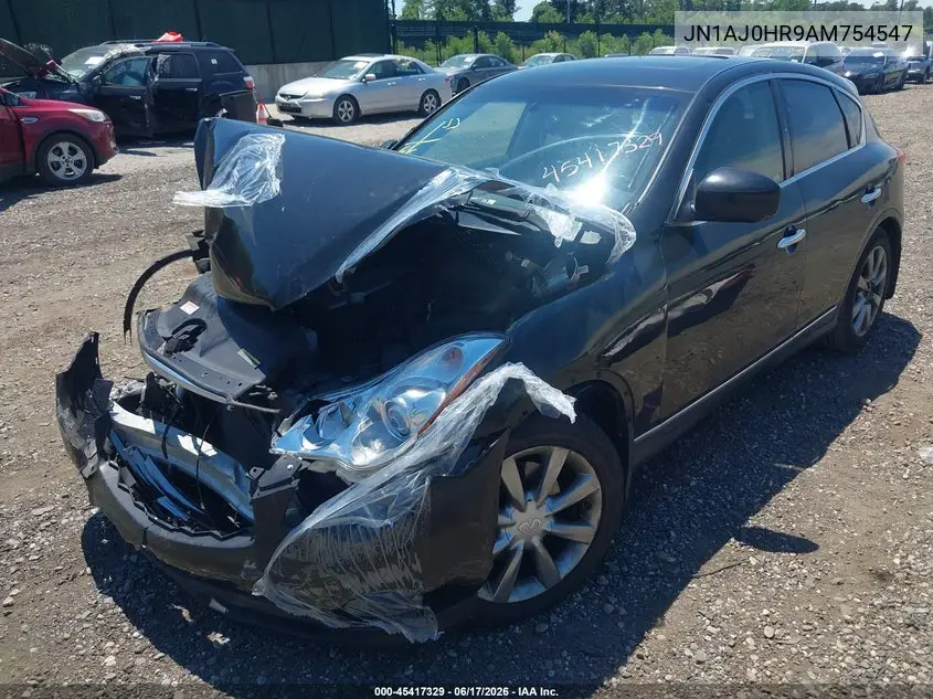 2010 Infiniti Ex35 Journey VIN: JN1AJ0HR9AM754547 Lot: 45417329