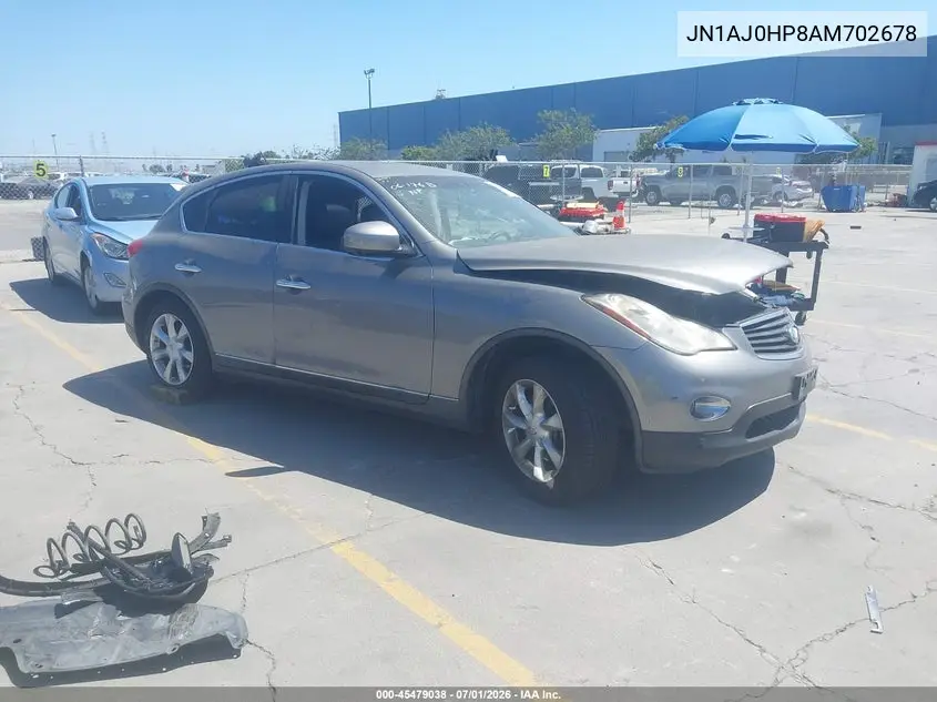 2010 Infiniti Ex35 Journey VIN: JN1AJ0HP8AM702678 Lot: 45479038