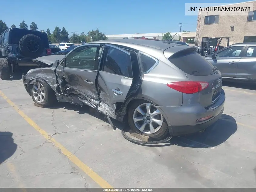 2010 Infiniti Ex35 Journey VIN: JN1AJ0HP8AM702678 Lot: 45479038