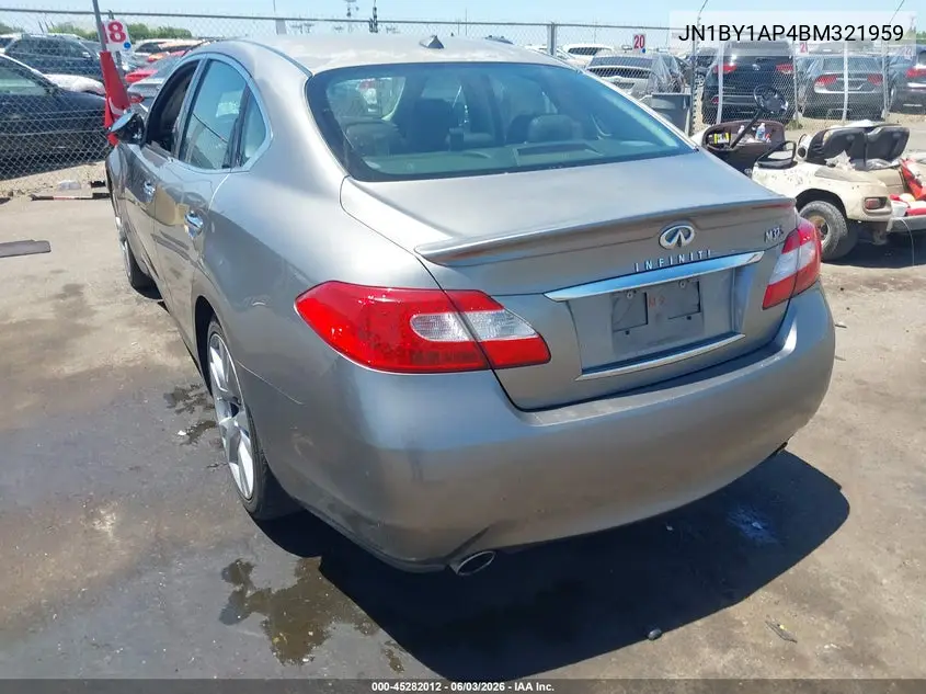 2011 Infiniti M37 VIN: JN1BY1AP4BM321959 Lot: 45282012