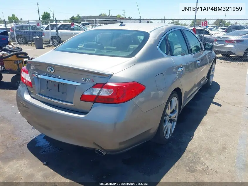 2011 Infiniti M37 VIN: JN1BY1AP4BM321959 Lot: 45282012