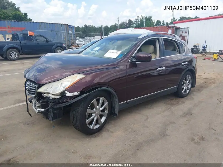 2012 Infiniti Ex35 Journey VIN: JN1AJ0HP5CM401109 Lot: 45240142