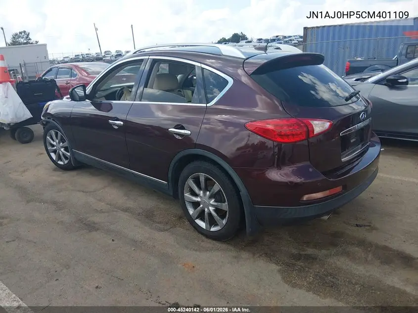 2012 Infiniti Ex35 Journey VIN: JN1AJ0HP5CM401109 Lot: 45240142