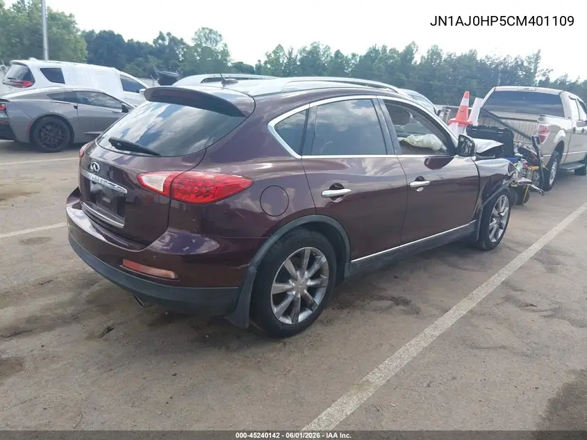 2012 Infiniti Ex35 Journey VIN: JN1AJ0HP5CM401109 Lot: 45240142