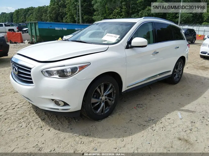2013 Infiniti Jx35 VIN: 5N1AL0MM3DC301998 Lot: 45195758