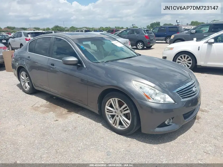 2013 Infiniti G37 Journey VIN: JN1CV6AP7DM723147 Lot: 45340650