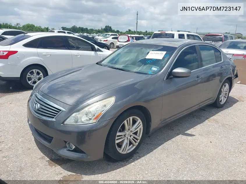 2013 Infiniti G37 Journey VIN: JN1CV6AP7DM723147 Lot: 45340650