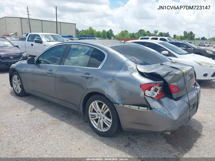 2013 Infiniti G37 Journey VIN: JN1CV6AP7DM723147 Lot: 45340650