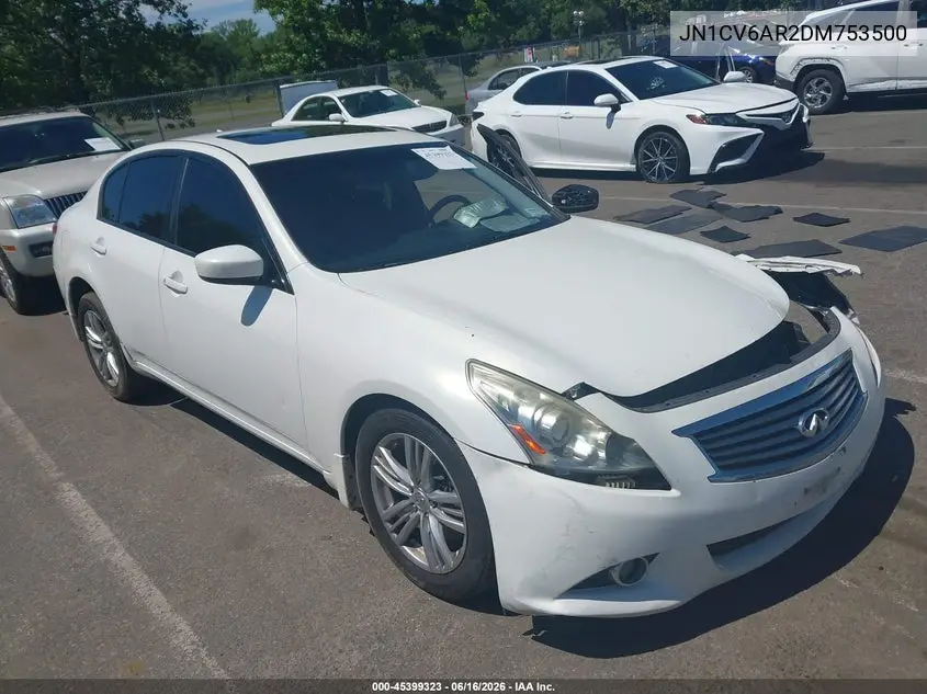 2013 Infiniti G37X VIN: JN1CV6AR2DM753500 Lot: 45399323