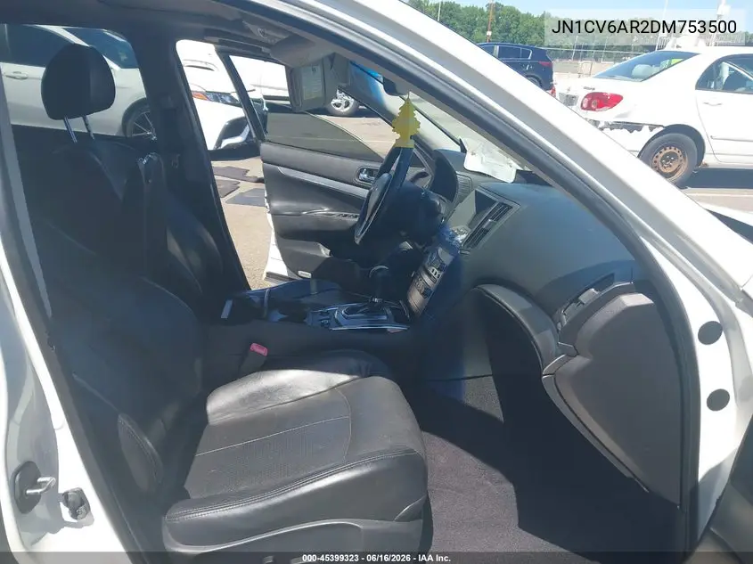 2013 Infiniti G37X VIN: JN1CV6AR2DM753500 Lot: 45399323