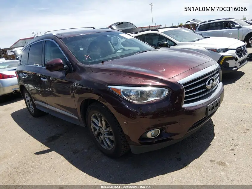 2013 Infiniti Jx35 VIN: 5N1AL0MM7DC316066 Lot: 45403514