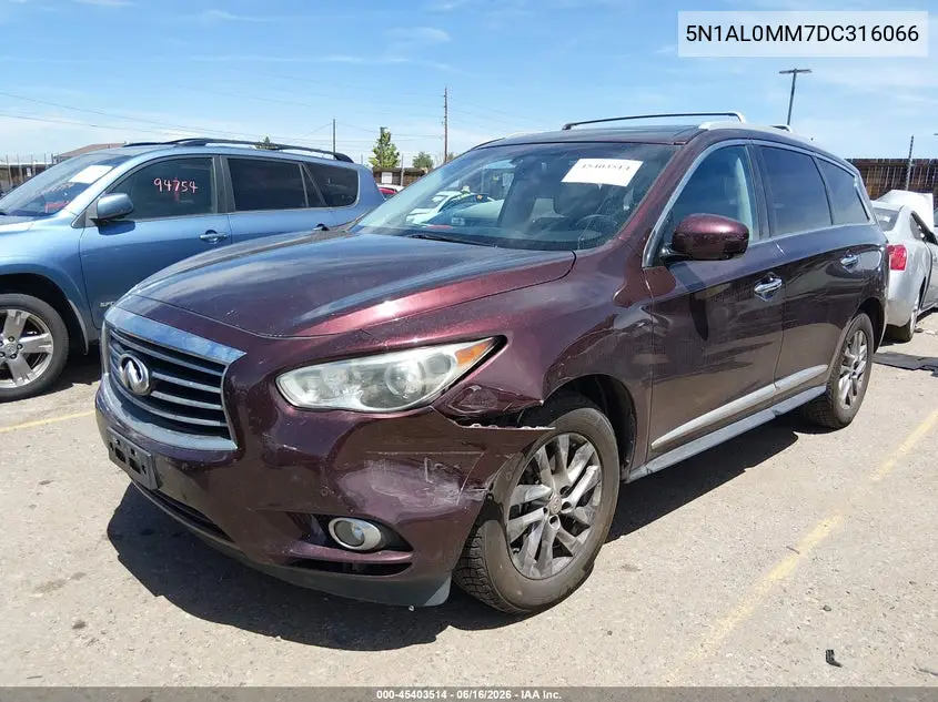 2013 Infiniti Jx35 VIN: 5N1AL0MM7DC316066 Lot: 45403514
