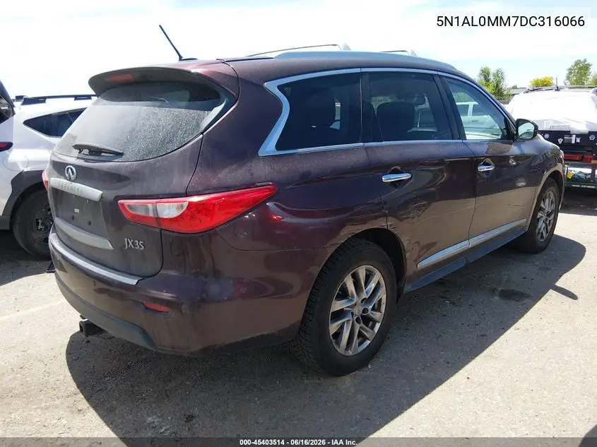 2013 Infiniti Jx35 VIN: 5N1AL0MM7DC316066 Lot: 45403514
