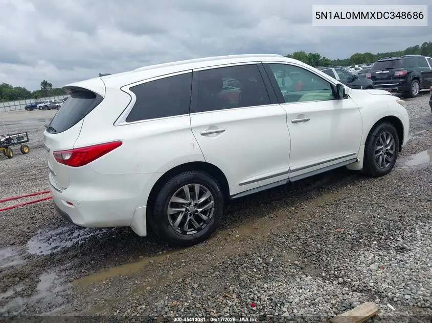 2013 Infiniti Jx35 VIN: 5N1AL0MMXDC348686 Lot: 45413081