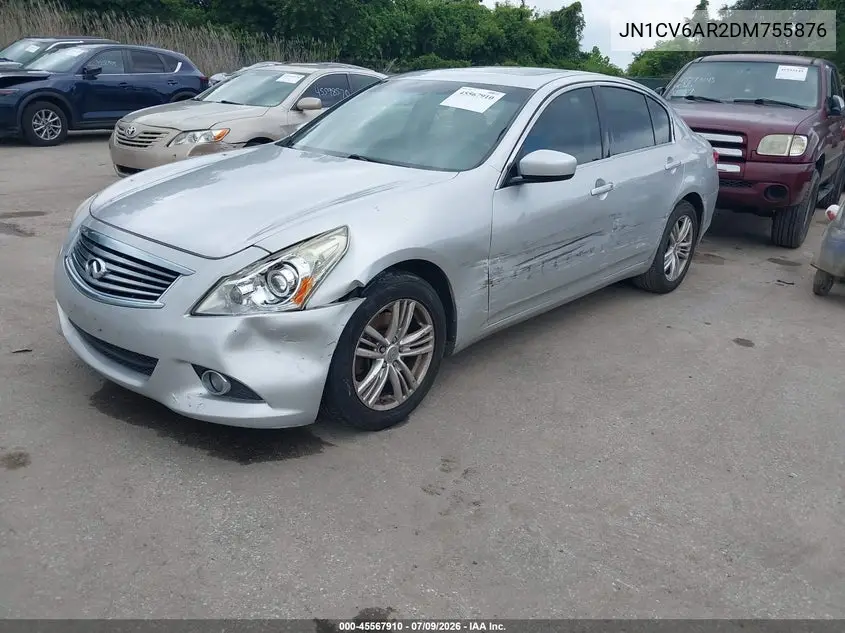2013 Infiniti G37X VIN: JN1CV6AR2DM755876 Lot: 45567910