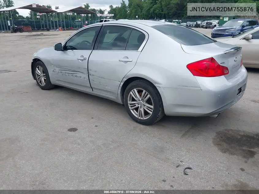 2013 Infiniti G37X VIN: JN1CV6AR2DM755876 Lot: 45567910