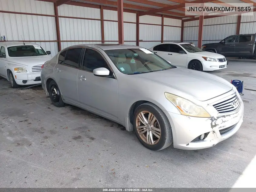 2013 Infiniti G37 Journey VIN: JN1CV6APXDM715849 Lot: 45601379
