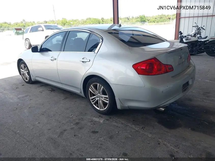 2013 Infiniti G37 Journey VIN: JN1CV6APXDM715849 Lot: 45601379