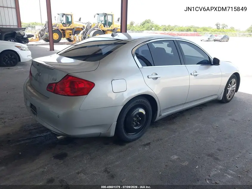 2013 Infiniti G37 Journey VIN: JN1CV6APXDM715849 Lot: 45601379